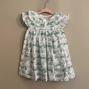 Little bear smocks Augusta toile print NWT